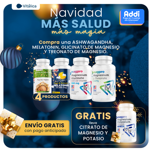 Oferta Ashwagandha + Glicinato de magnesio + Melatonina + L Treonato Lleva Gratis Citrato Magnesio + Potasio