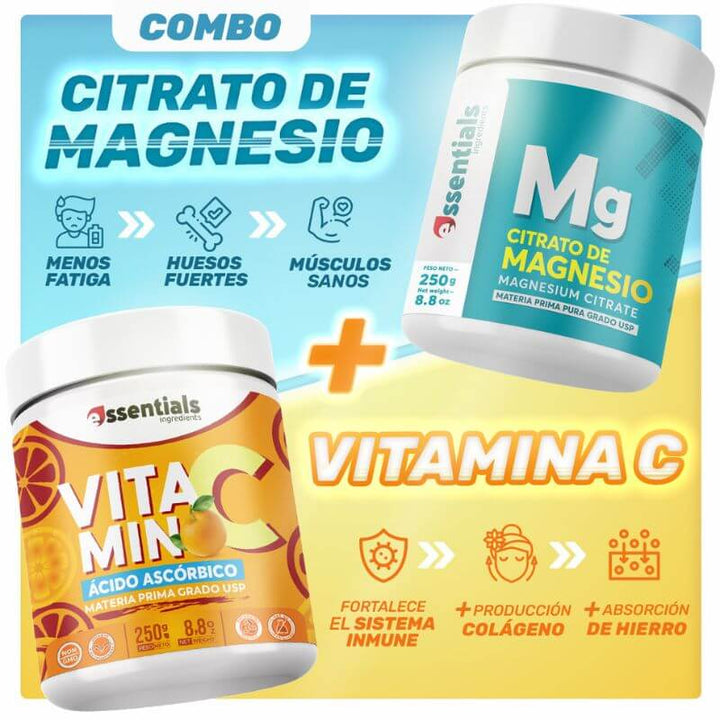 Promo citrato magnesio y vitamina c en polvo 2